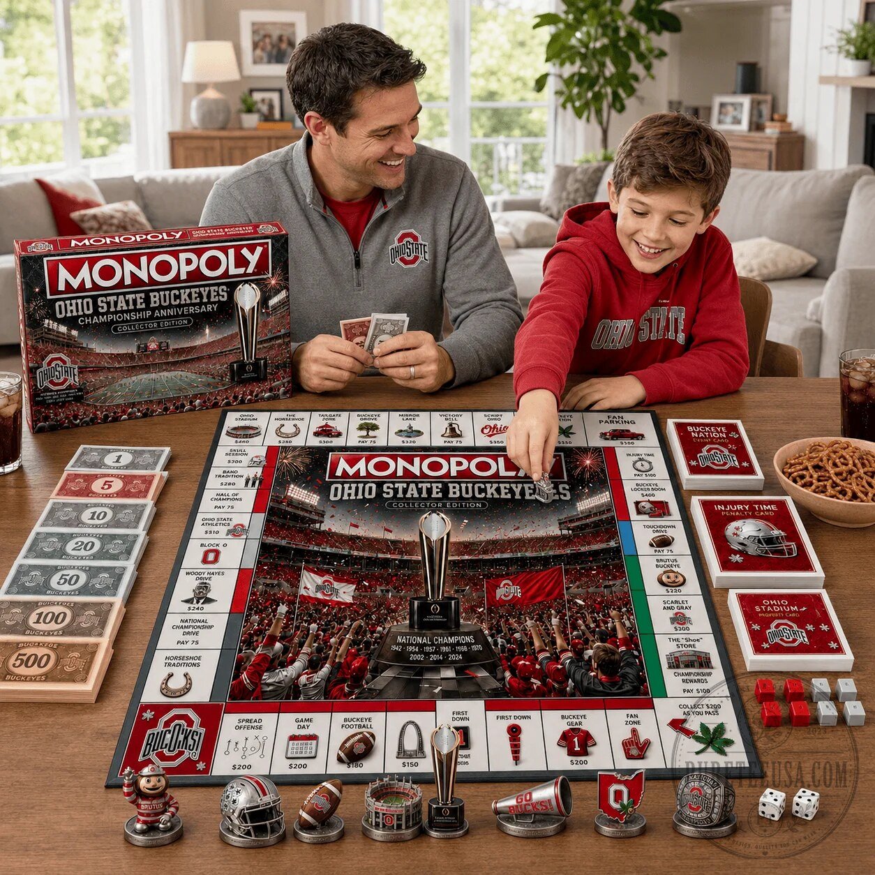 Ohio State Buckeyes Monopoly Championship Anniversary Collector Edition Board Game 9 Ohio State Buckeyes Monopoly Championship Anniversary Collector Edition Board Game