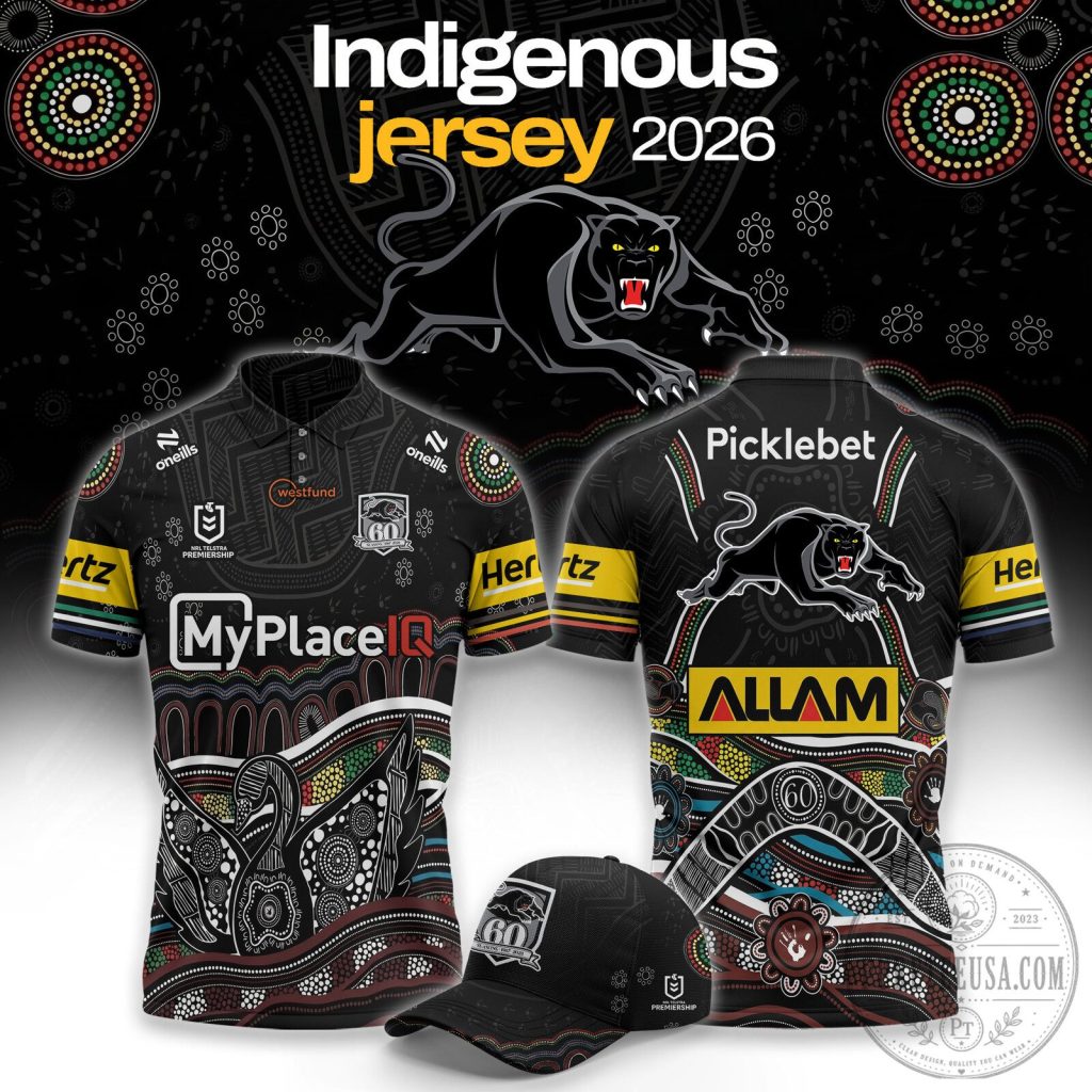 Penrith Panthers 2026 Indigenous Round Limited Edition Polo Shirt Penrith Panthers 2026 Indigenous Round Limited Edition Polo Shirt