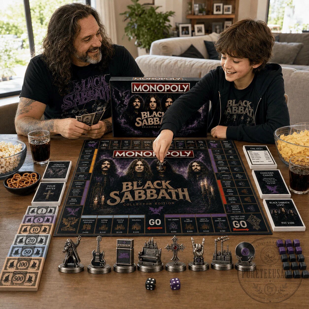 Black Sabbath Collector's Edition Monopoly Board Game Set 9 Black Sabbath Collector