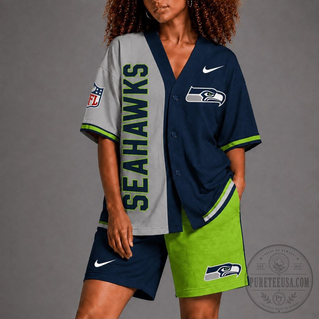 Seattle Seahawks Premium NFL Team Pride Jersey and Shorts Set NY Seattle Seahawks | Premium NFL Team Pride Jersey and Shorts Set NY