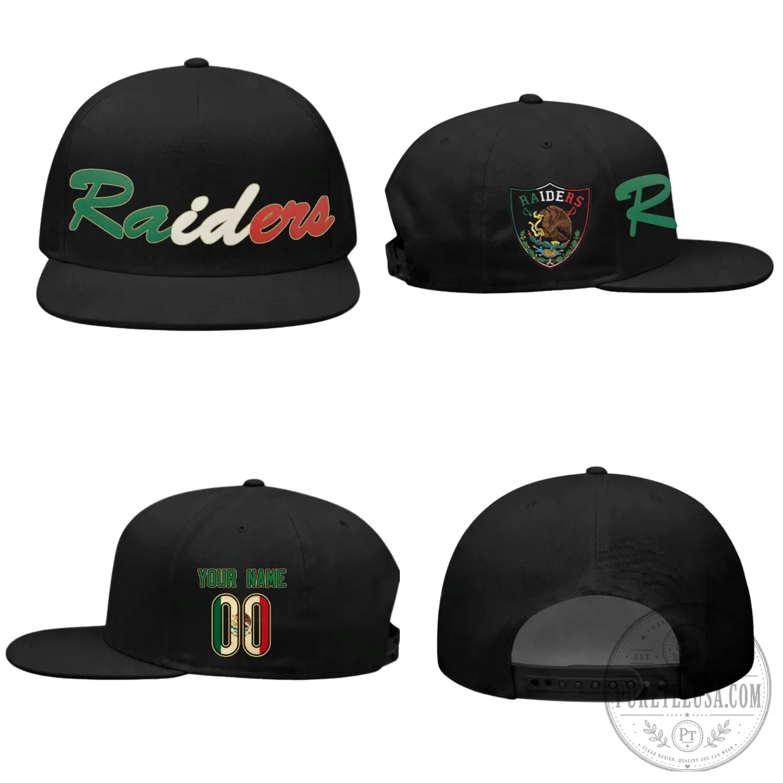 Oakland Raiders Mexico Edition Personalized Black Snapback Cap Hat 23 Oakland Raiders Mexico Edition Personalized Black Snapback Cap Hat