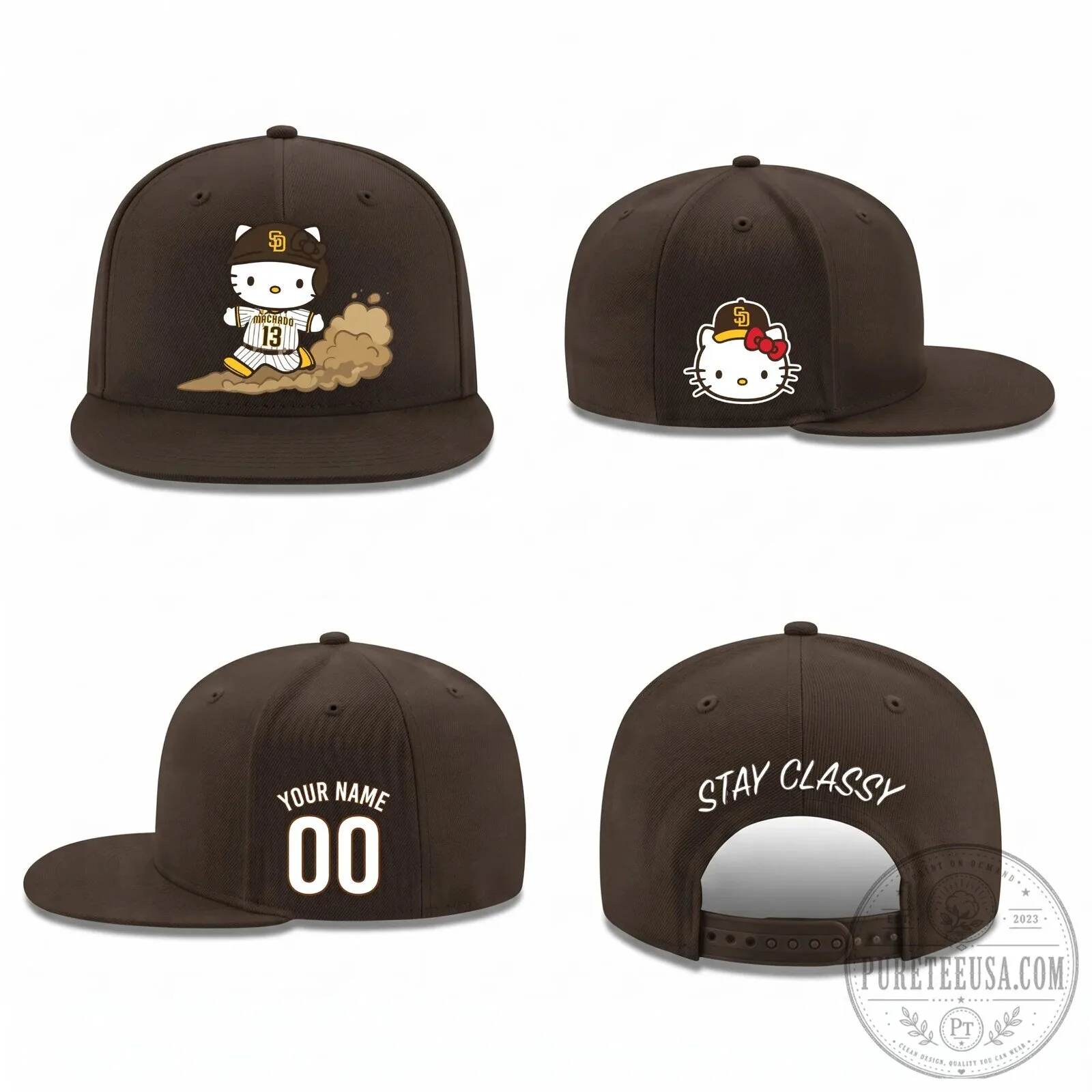 San Diego Padres Hello Kitty Baseball Personalized Snapback Cap Hat 12 San Diego Padres Hello Kitty Baseball Personalized Snapback Cap Hat