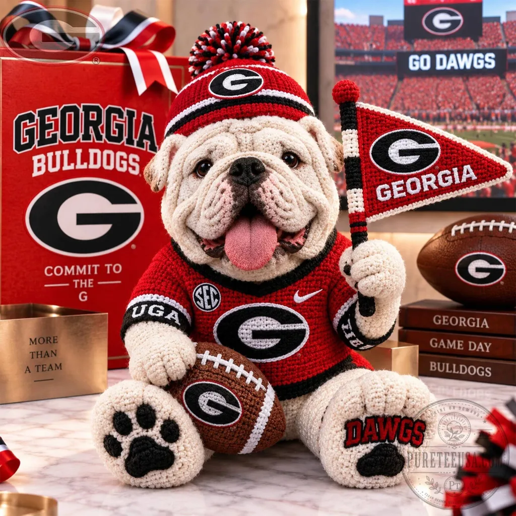 Plush Stuffed Animal Toy of Georgia Bulldogs Mascot Plush Stuffed Animal Toy of Georgia Bulldogs Mascot