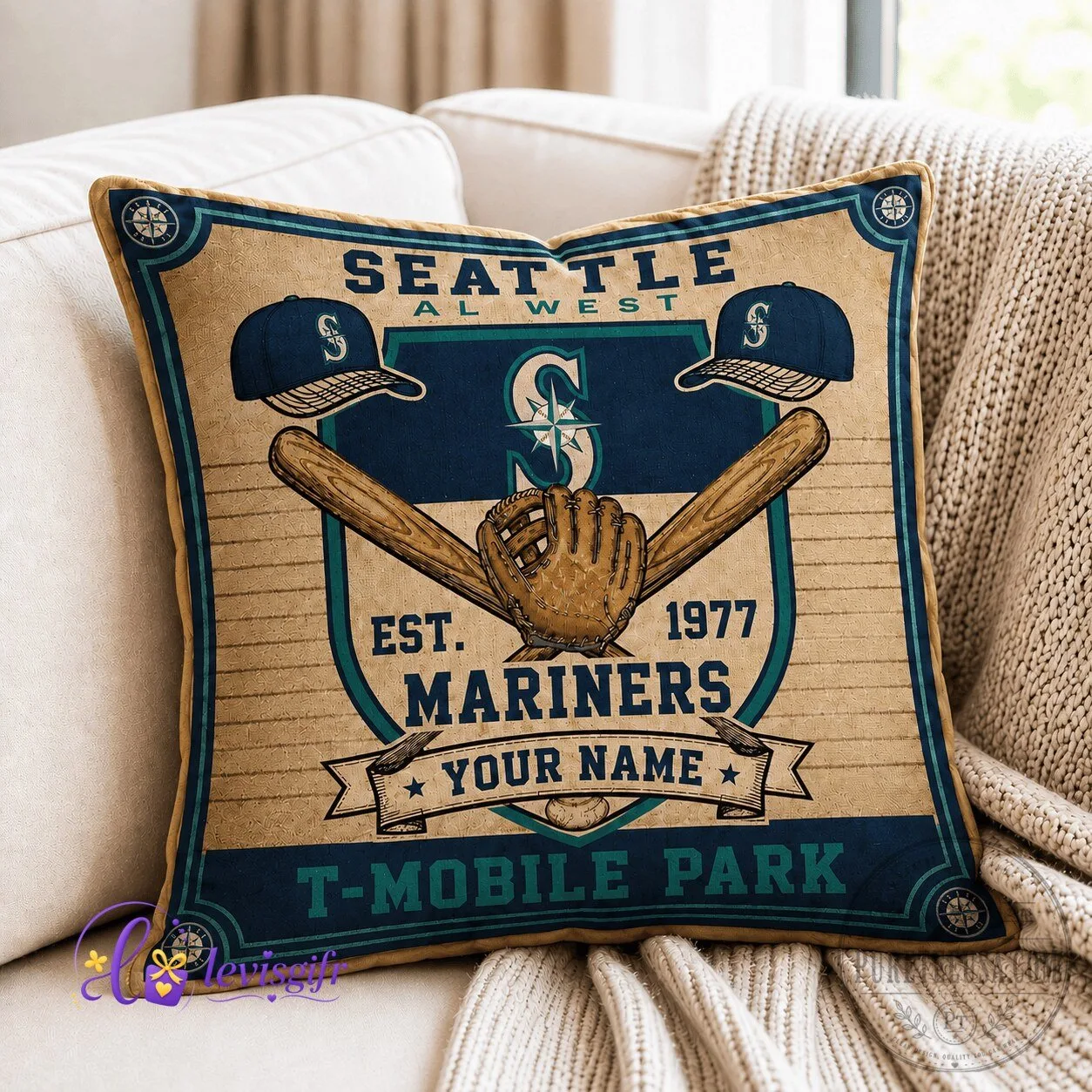 Seattle Mariners Baseball Team Vintage Logo Personalized Throw Pillow Case 1 Seattle Mariners Baseball Team Vintage Logo Personalized Throw Pillow Case