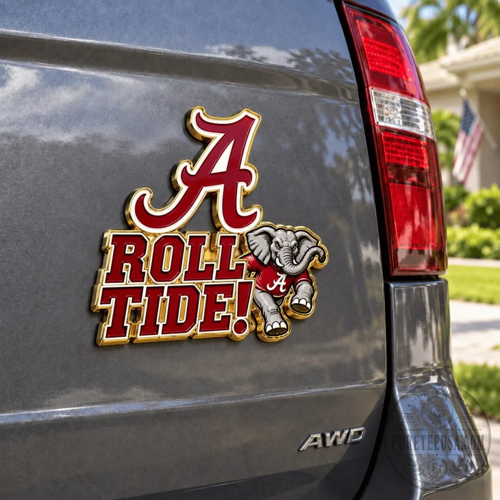 Alabama Crimson Tide Roll Tide Elephant Car Decal Sticker Alabama Crimson Tide Roll Tide Elephant Car Decal Sticker