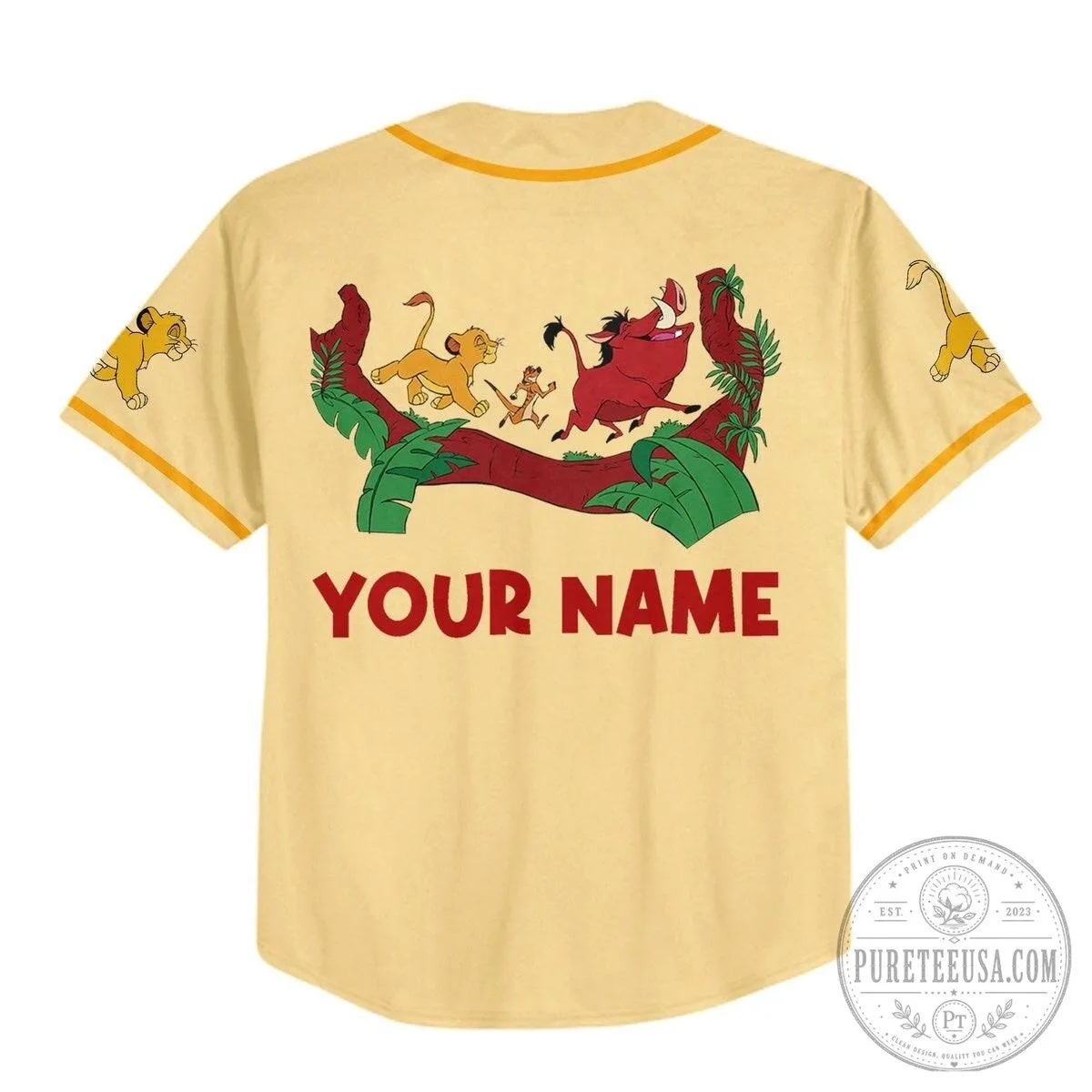 Disney The Lion King Simba Timon Pumbaa Baseball Jersey 11 Disney The Lion King Simba Timon Pumbaa Baseball Jersey