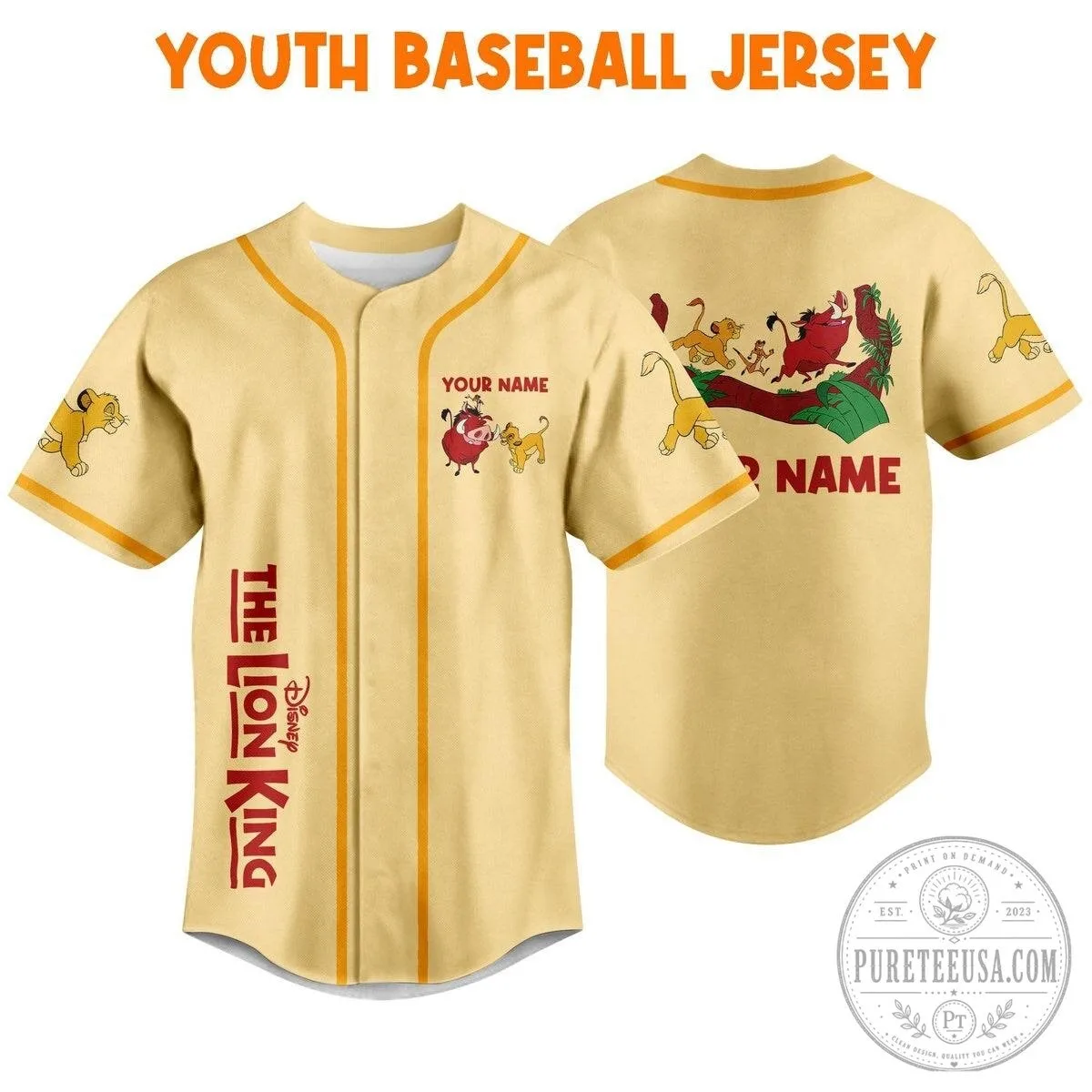 Disney The Lion King Simba Timon Pumbaa Baseball Jersey 13 Disney The Lion King Simba Timon Pumbaa Baseball Jersey