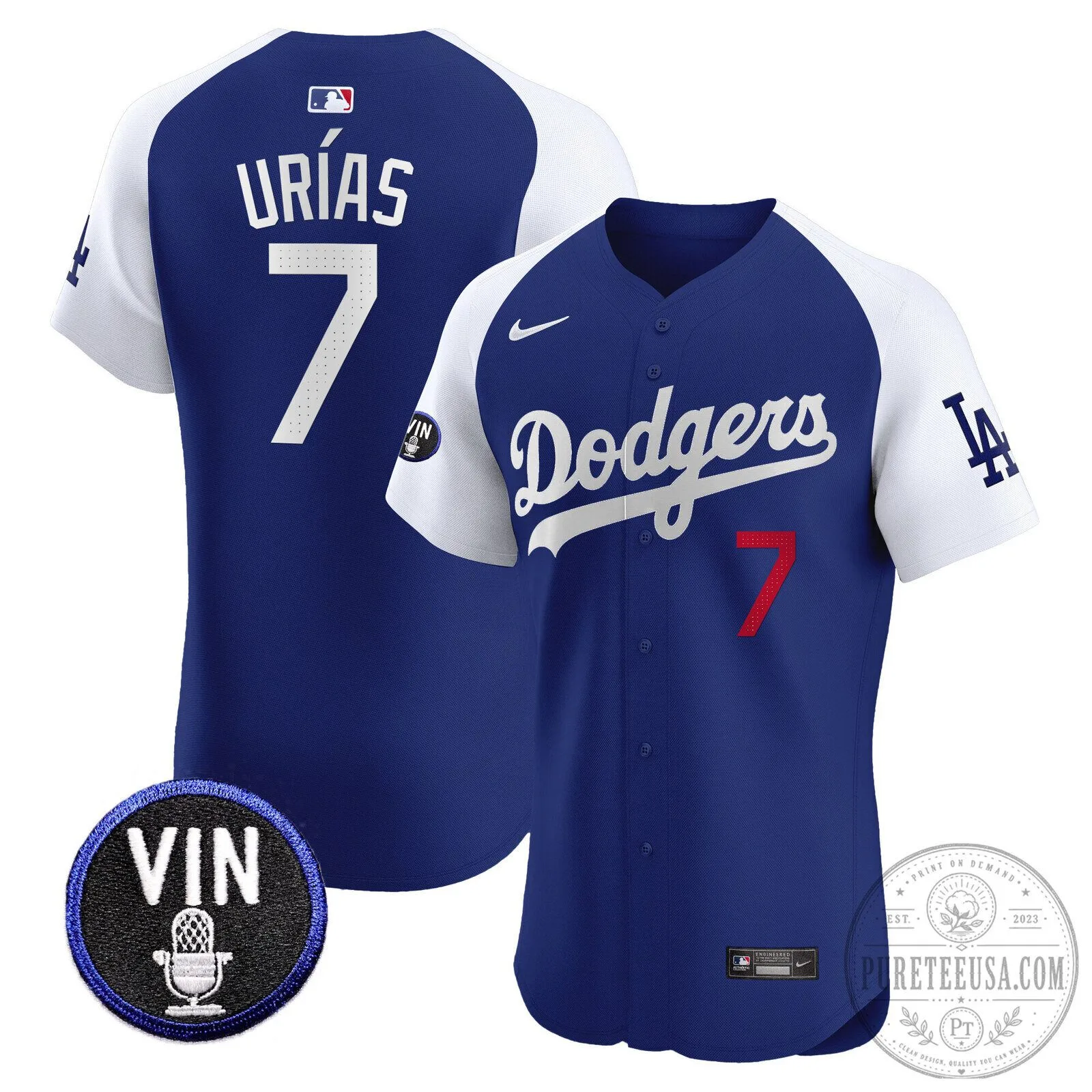 Los Angeles Dodgers Shohei Ohtani Number 17 Vin Scully Patch Baseball Jersey 82 Los Angeles Dodgers Shohei Ohtani Number 17 Vin Scully Patch Baseball Jersey