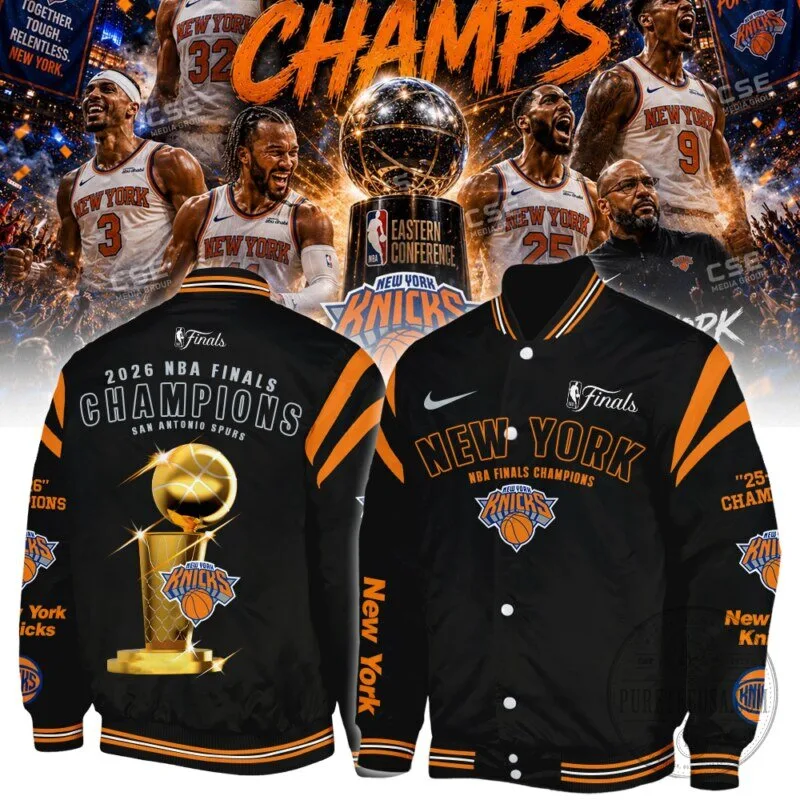 New York Knicks 2026 NBA Finals Champions Bomber Jacket 5 New York Knicks 2026 NBA Finals Champions Bomber Jacket
