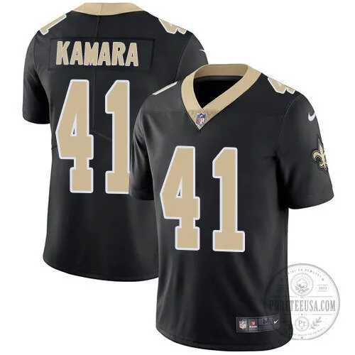 Black Football Jersey of Alvin Kamara for New Orleans Saints