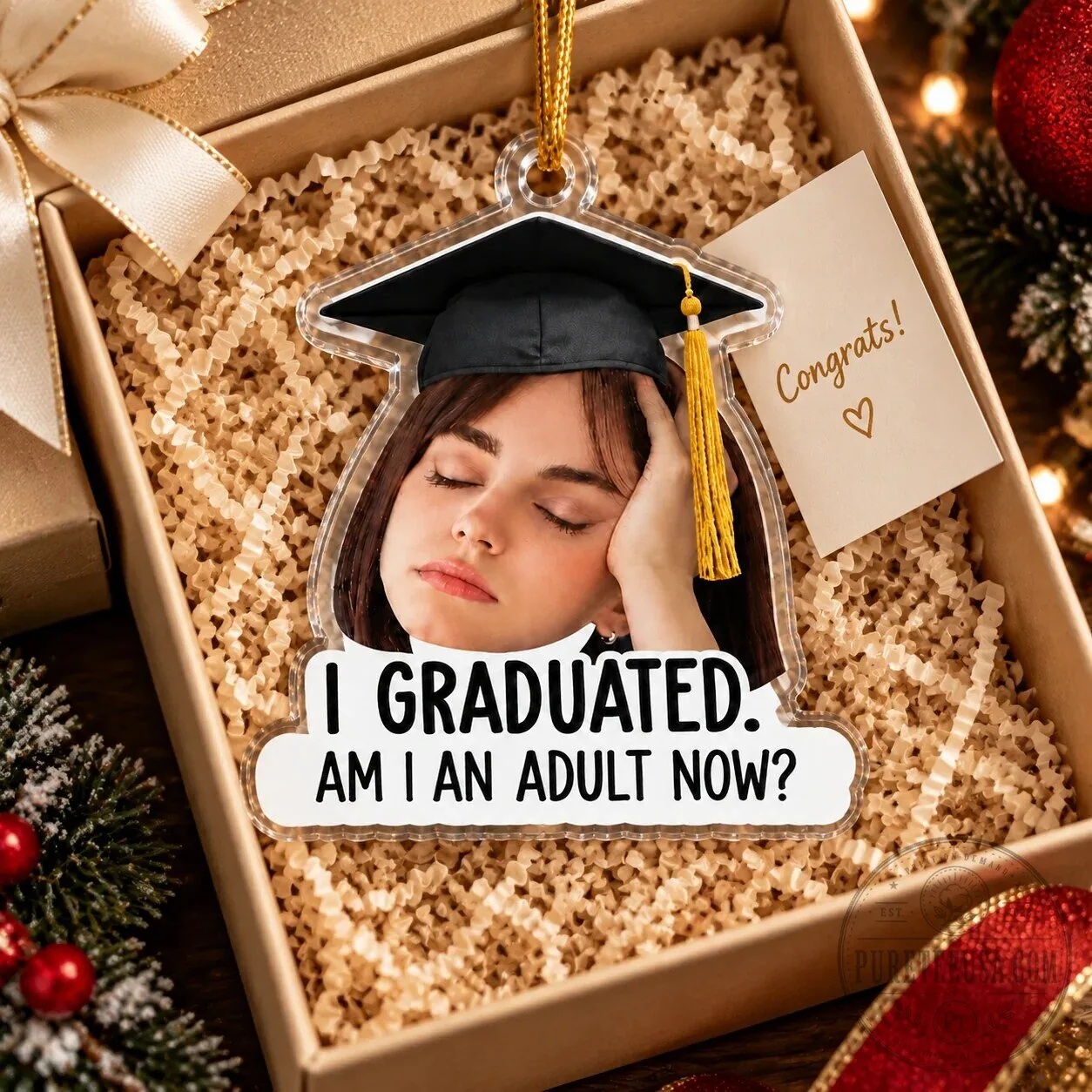 Funny Graduation Quote Personalized Photo Acrylic Christmas Tree Ornament 11 Funny Graduation Quote Personalized Photo Acrylic Christmas Tree Ornament