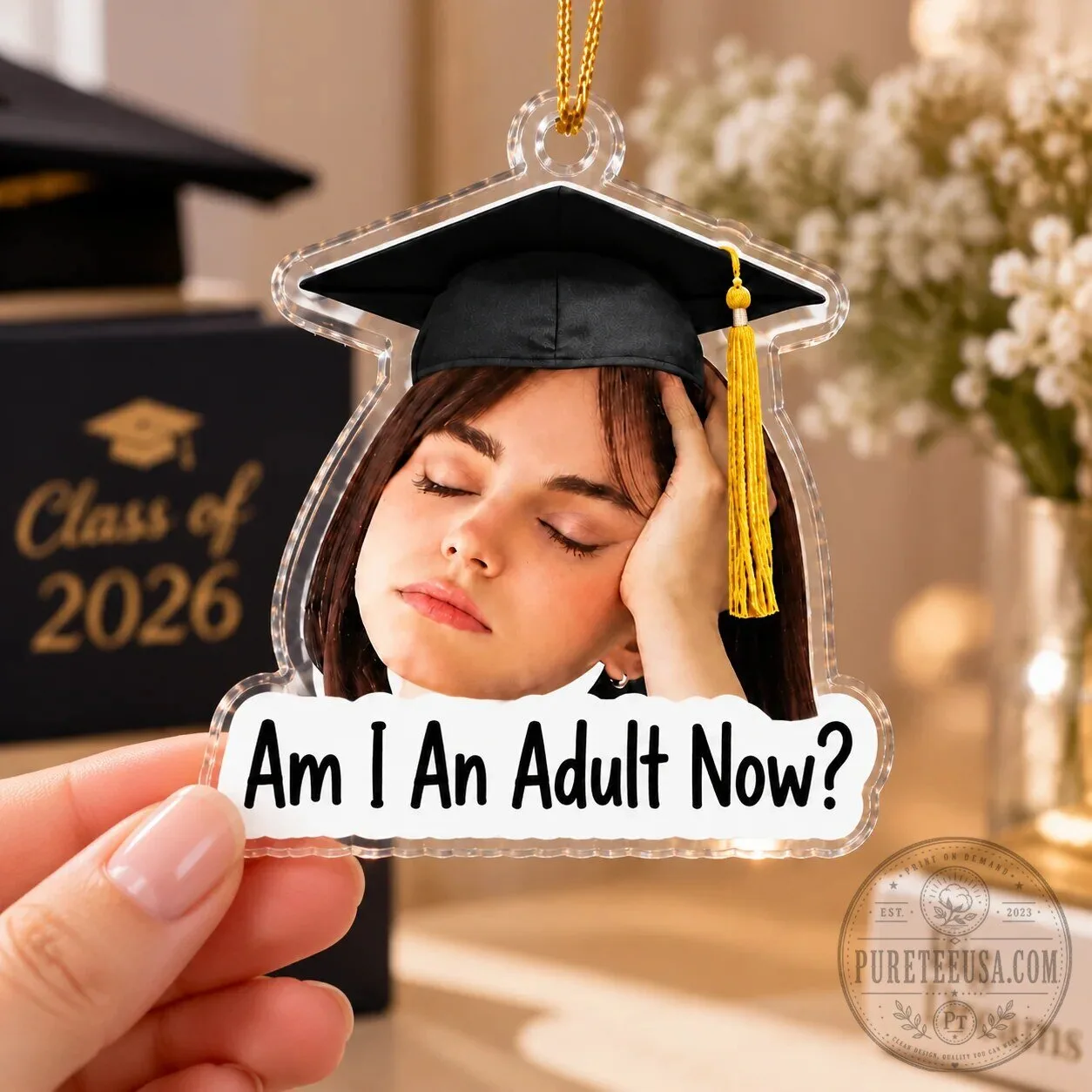 Funny Graduation Quote Personalized Photo Acrylic Christmas Tree Ornament 12 Funny Graduation Quote Personalized Photo Acrylic Christmas Tree Ornament