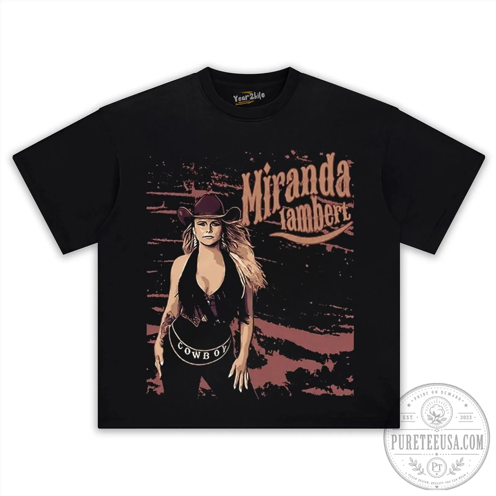 Miranda Lambert Vintage Cowboy Graphic Washed Black Short Sleeve T-Shirt 13 Miranda Lambert Vintage Cowboy Graphic Washed Black Short Sleeve T-Shirt