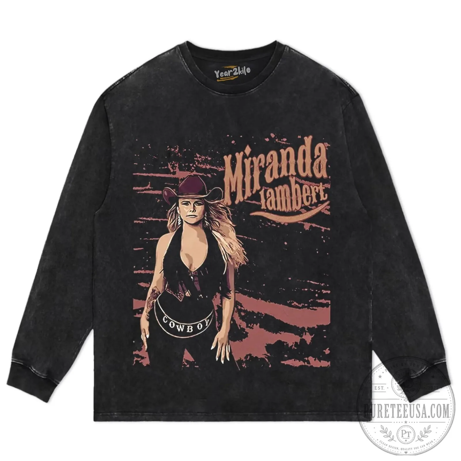 Miranda Lambert Vintage Cowboy Graphic Washed Black Short Sleeve T-Shirt 18 Miranda Lambert Vintage Cowboy Graphic Washed Black Short Sleeve T-Shirt