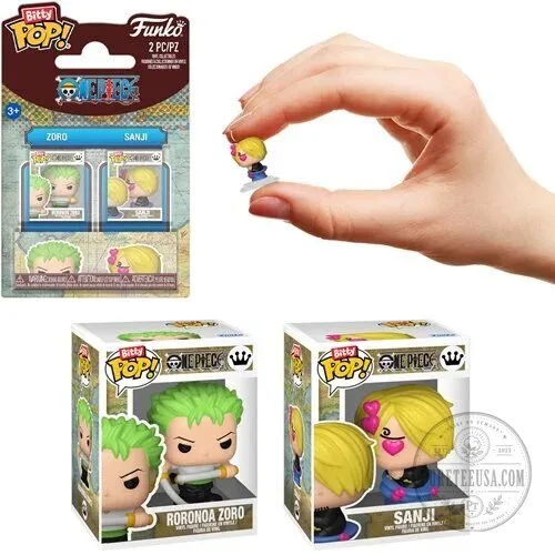 One Piece Roronoa Zoro and Sanji Funko Bitty Pop! Mini Vinyl Figurine 2-Pack