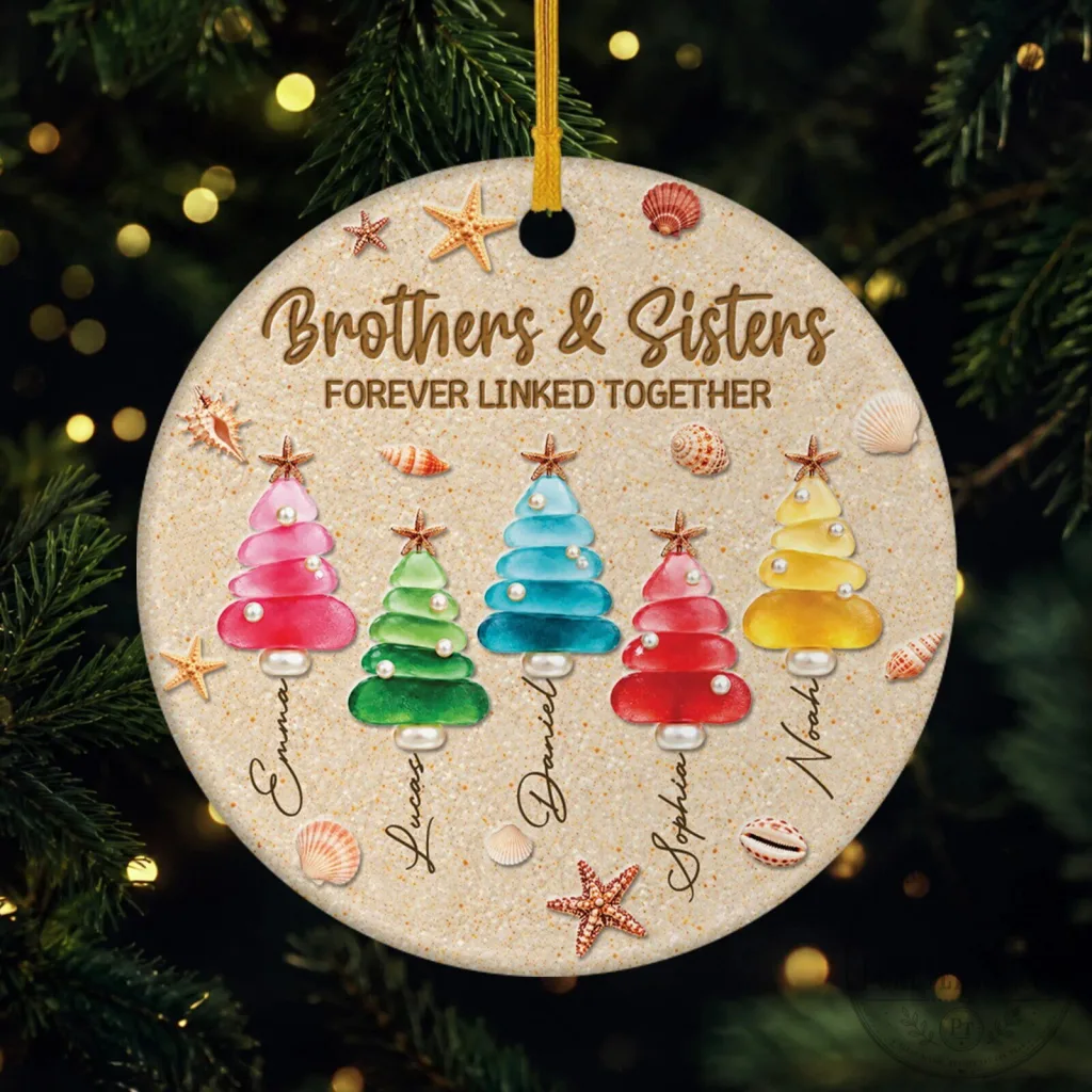 Brothers and Sisters Forever Linked Together Christmas Tree Ornament Brothers and Sisters Forever Linked Together Christmas Tree Ornament