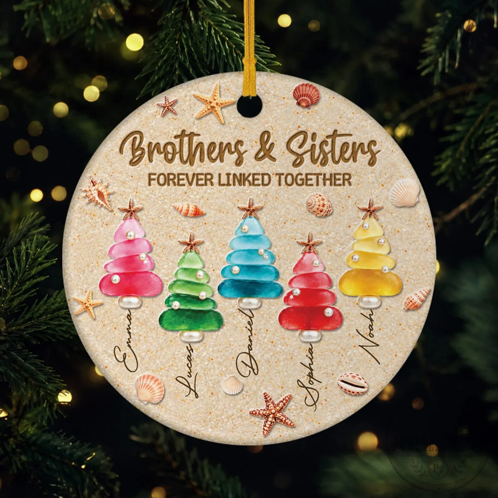 Brothers and Sisters Forever Linked Together Christmas Tree Ornament 9 Brothers and Sisters Forever Linked Together Christmas Tree Ornament