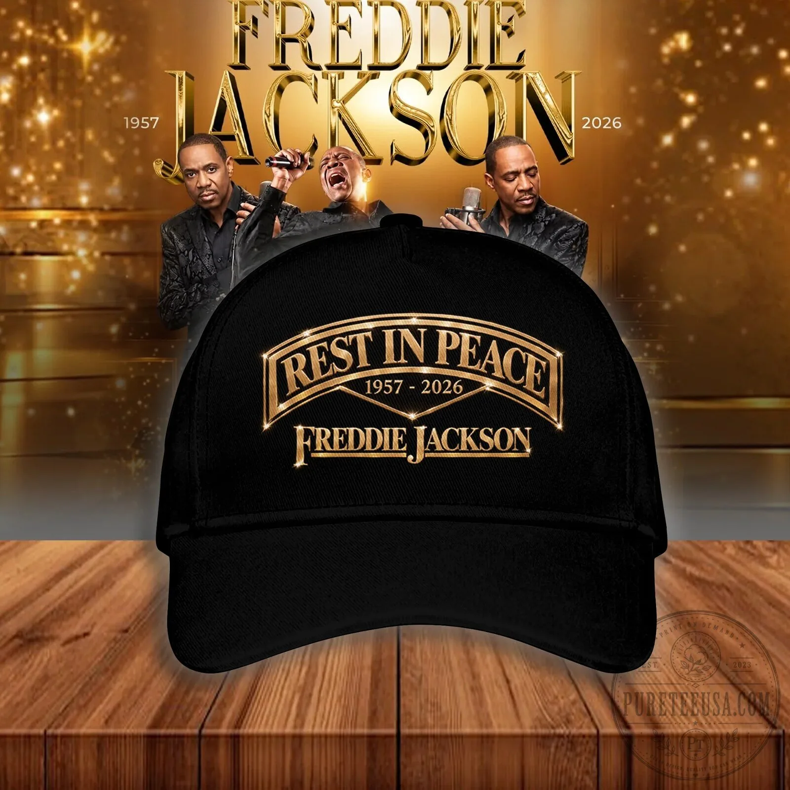 Freddie Jackson Legendary R&B Singer Tribute Black Memorial T-Shirt 8 Freddie Jackson Legendary R&B Singer Tribute Black Memorial T-Shirt