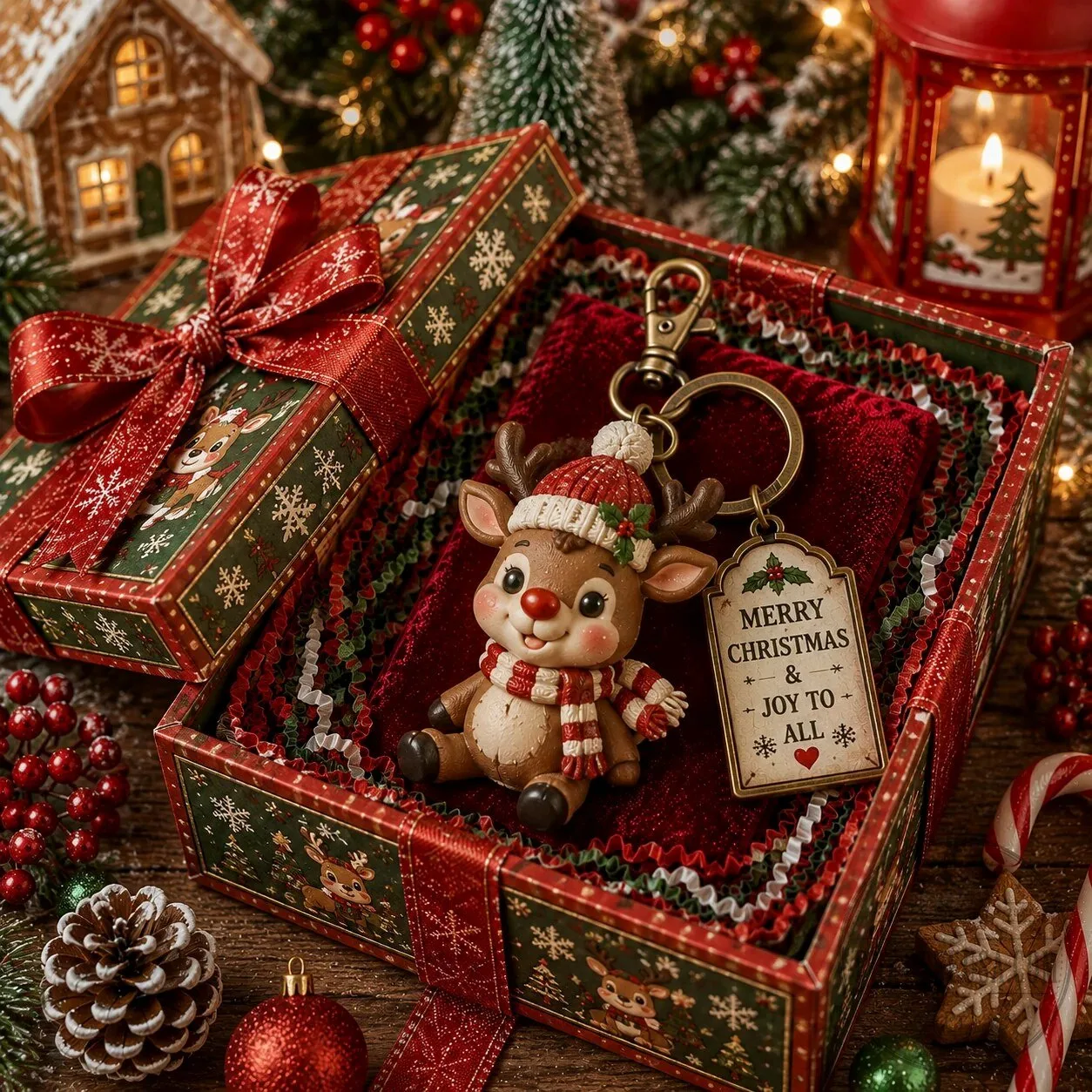 Santa Claus Is Coming To Town Christmas Holiday Keychain Gift Box 15 Santa Claus Is Coming To Town Christmas Holiday Keychain Gift Box