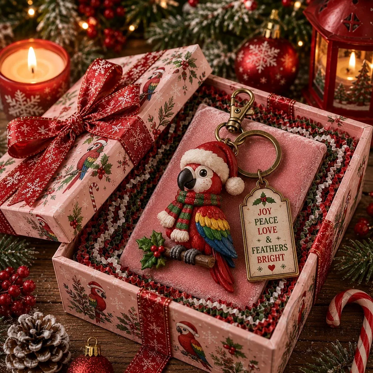 Santa Claus Is Coming To Town Christmas Holiday Keychain Gift Box 16 Santa Claus Is Coming To Town Christmas Holiday Keychain Gift Box