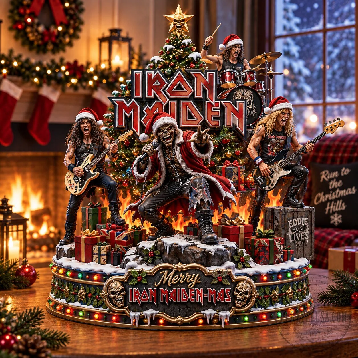 Iron Maiden Merry Christmas Eddie Lives Holiday Music Band Figurine 1 Iron Maiden Merry Christmas Eddie Lives Holiday Music Band Figurine