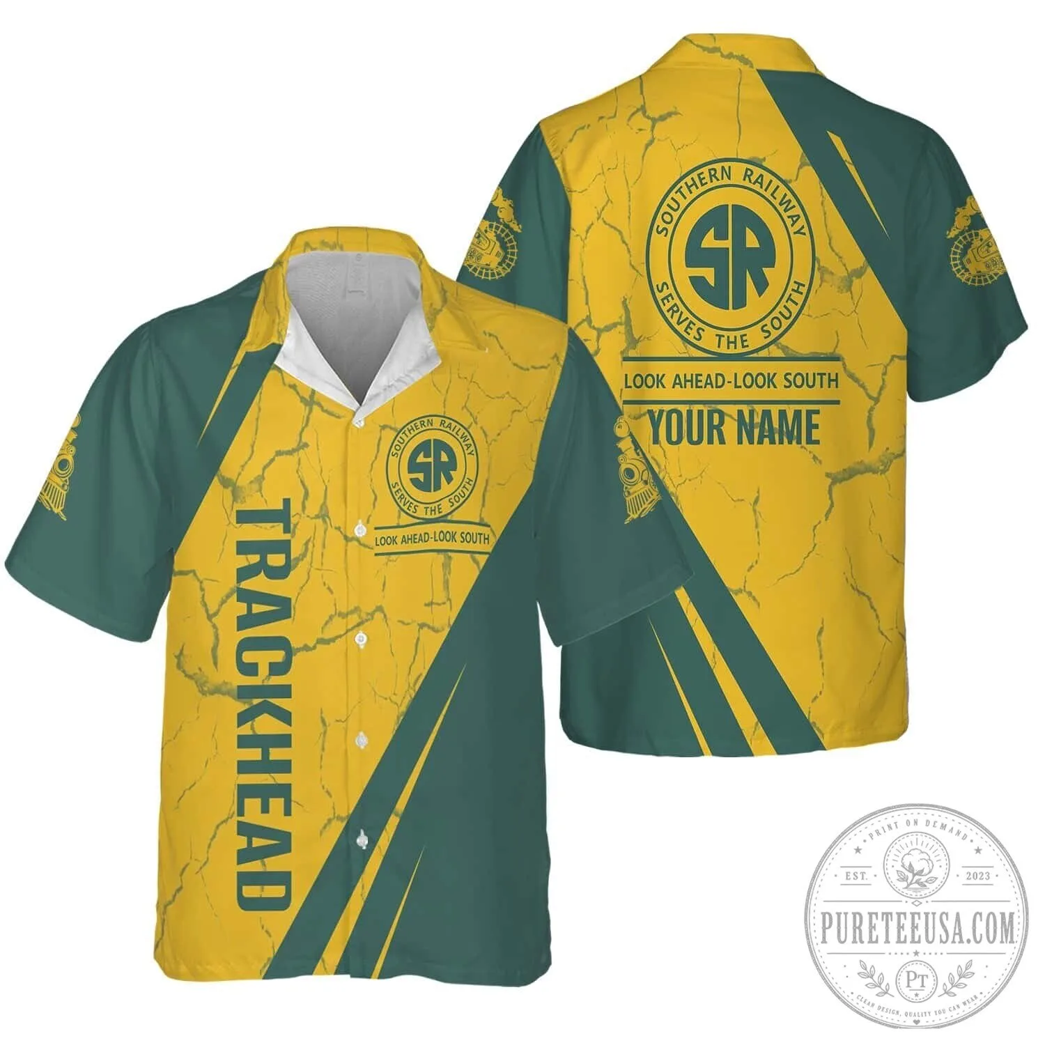 Southern Railway Trackhead Personalized Hawaiian Shirt
