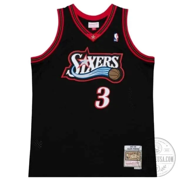 Philadelphia 76ers Allen Iverson 1997-98 Hardwood Classics Black Jersey