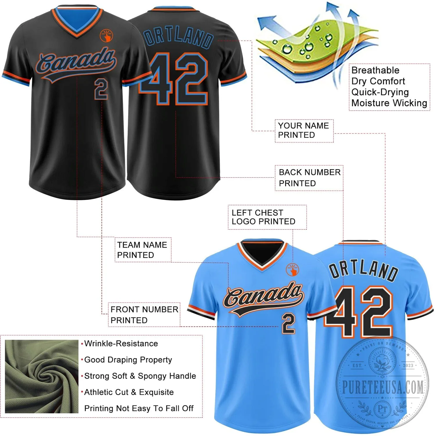 Custom Black Electric Blue Orange Reversible Pullover Baseball Jersey Shirt 13 Custom Black Electric Blue Orange Reversible Pullover Baseball Jersey Shirt