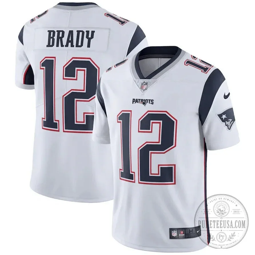 Tom Brady New England Patriots White Football Jersey