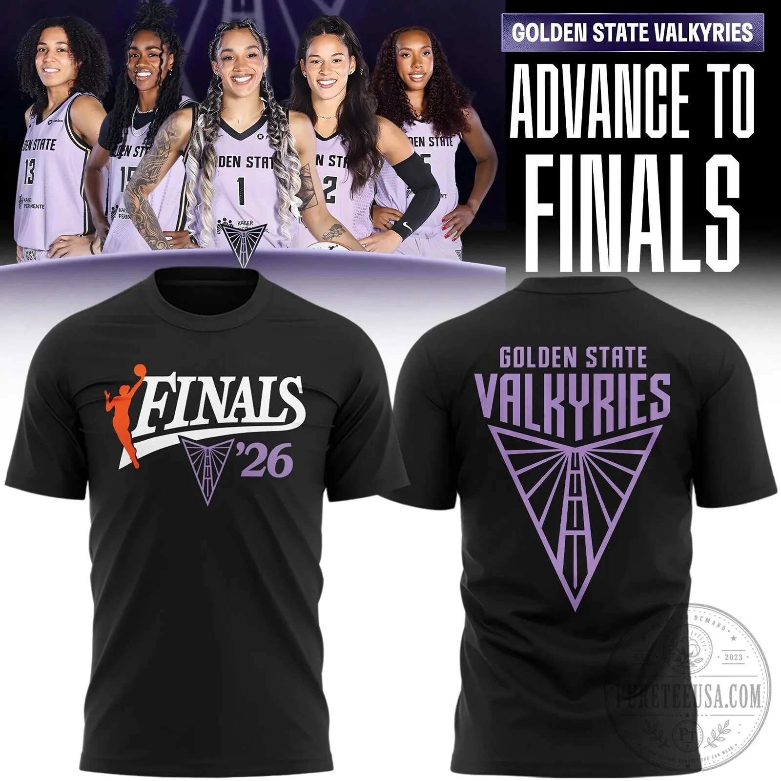 Golden State Valkyries 2026 WNBA Finals Black T-Shirt
