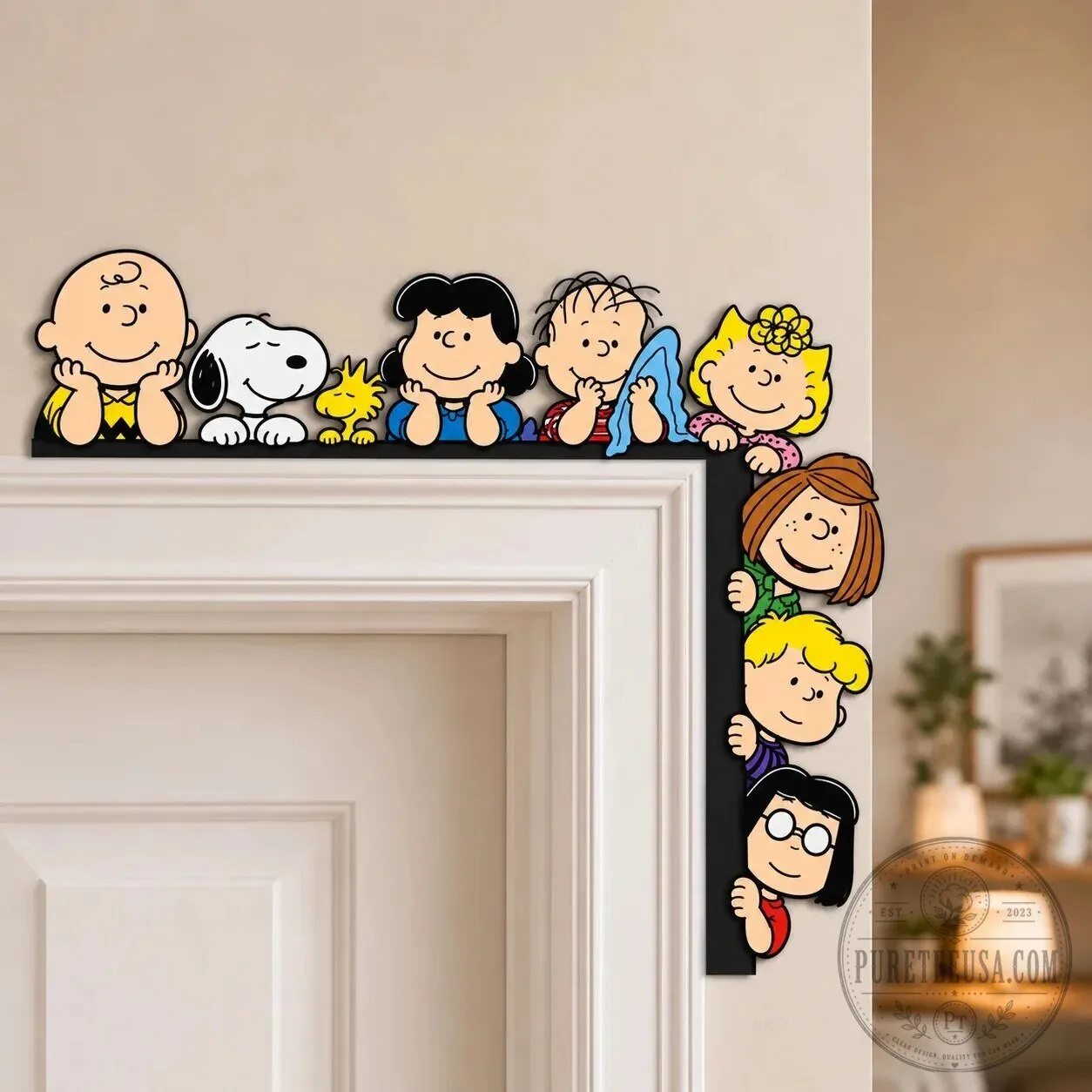 Peanuts Snoopy and Friends Door Corner Decor Wall Art Plaque