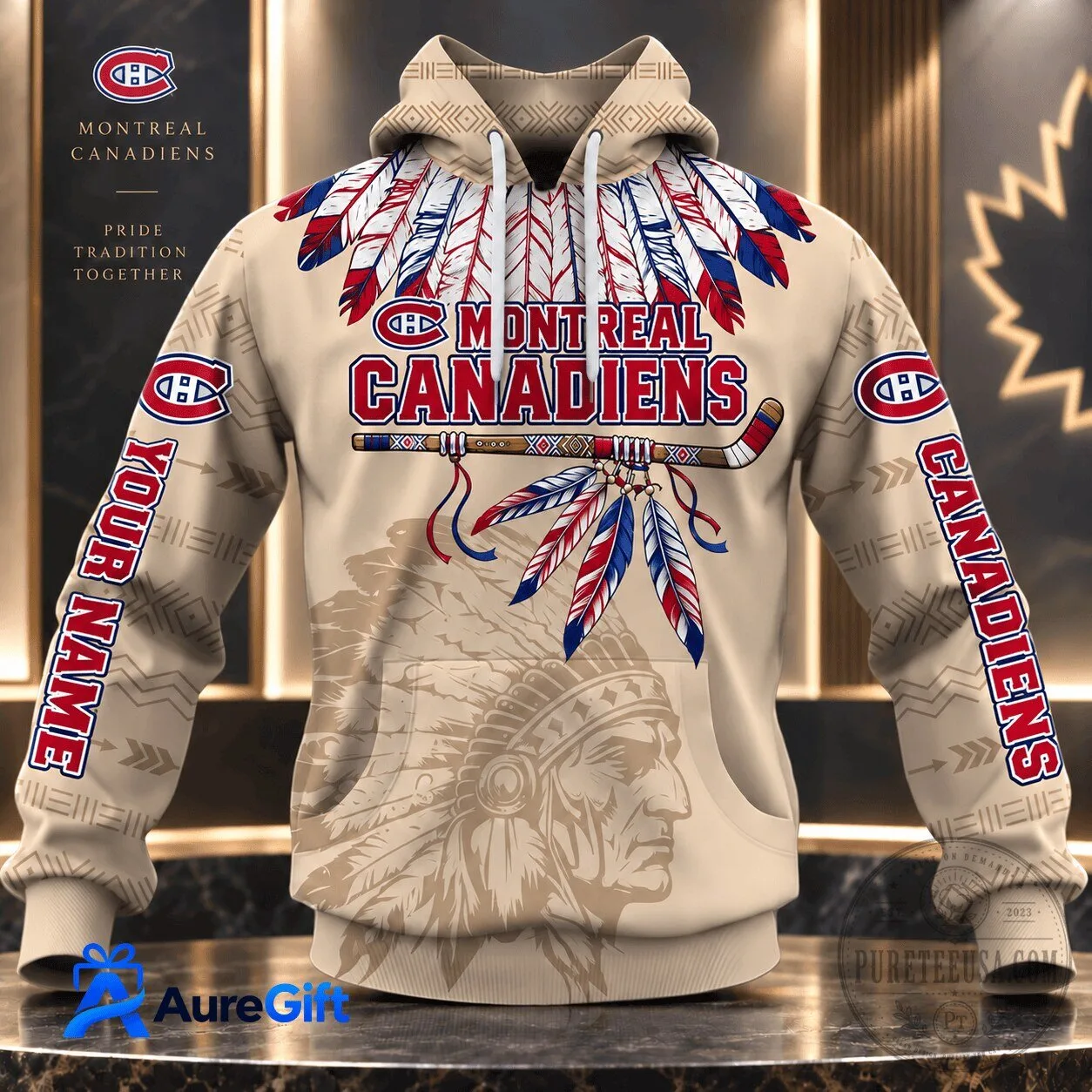 Montreal Canadiens NHL Native American Heritage Personalized Hoodie 5 Montreal Canadiens NHL Native American Heritage Personalized Hoodie