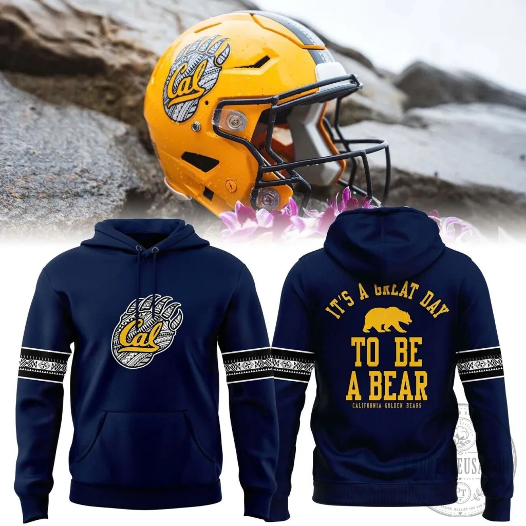 California Golden Bears Football Team Logo Navy Blue Hoodie California Golden Bears Football Team Logo Navy Blue Hoodie