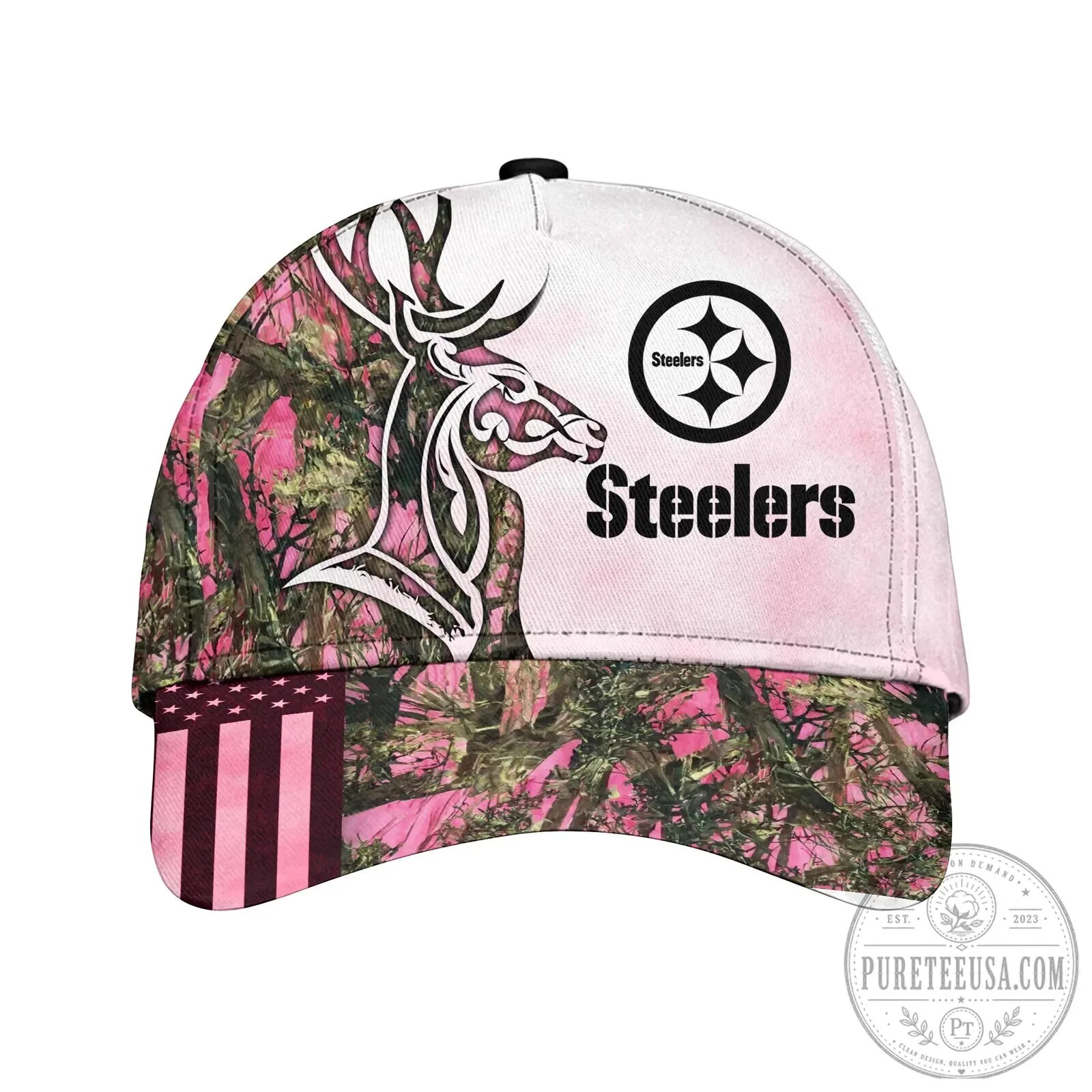 Pittsburgh Steelers Pink Camouflage Deer Hunting Cap Hat 8 Pittsburgh Steelers Pink Camouflage Deer Hunting Cap Hat