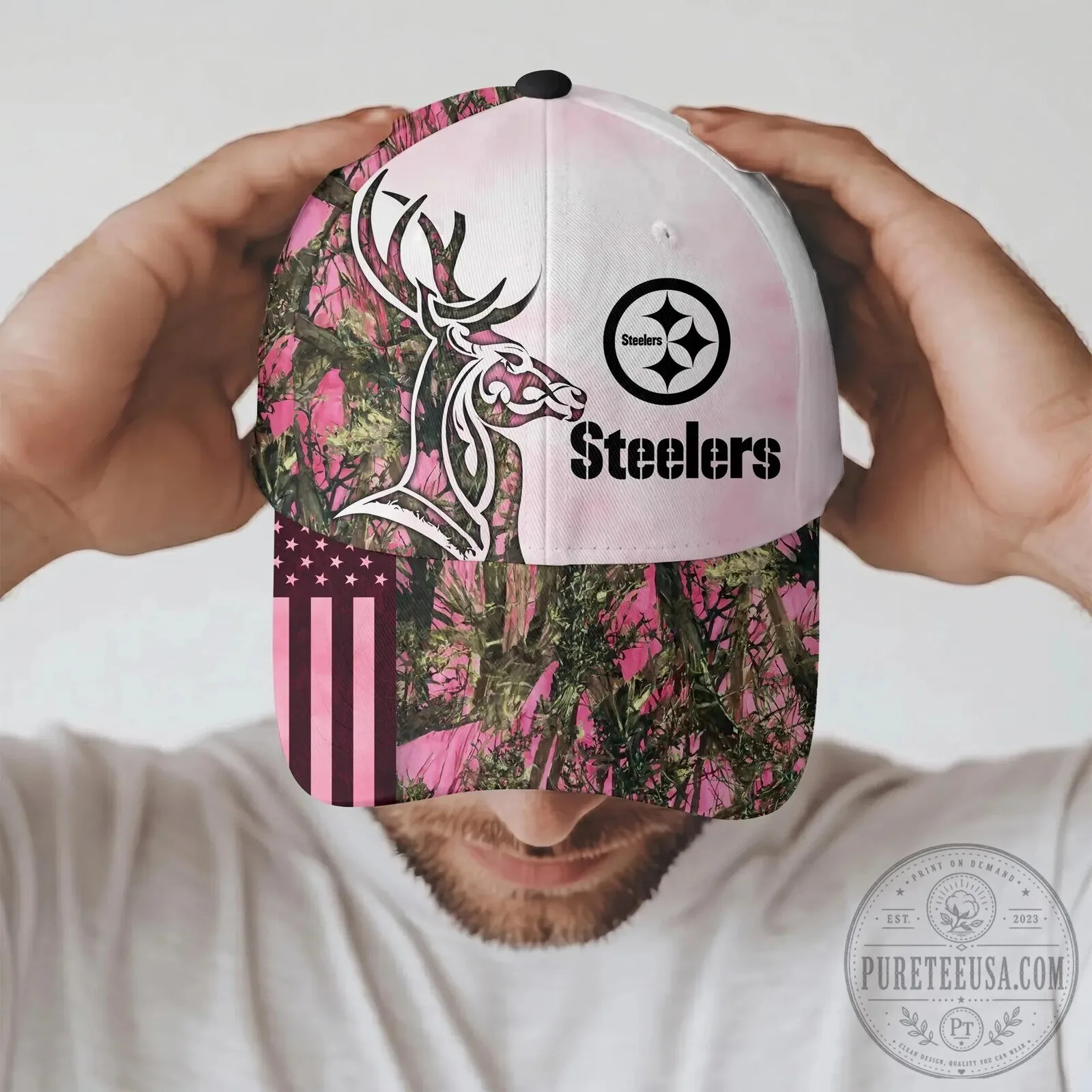 Pittsburgh Steelers Pink Camouflage Deer Hunting Cap Hat 9 Pittsburgh Steelers Pink Camouflage Deer Hunting Cap Hat