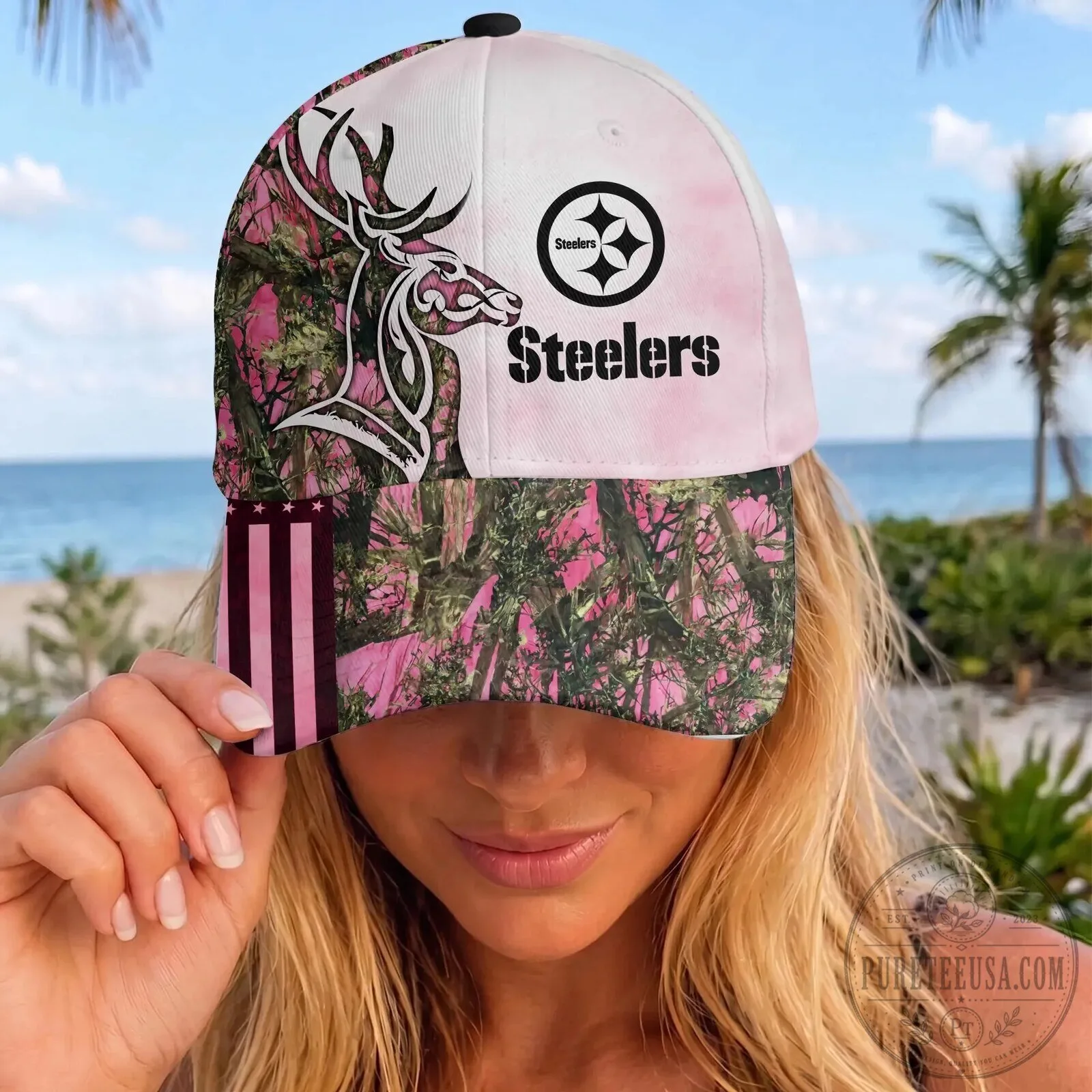 Pittsburgh Steelers Pink Camouflage Deer Hunting Cap Hat 10 Pittsburgh Steelers Pink Camouflage Deer Hunting Cap Hat