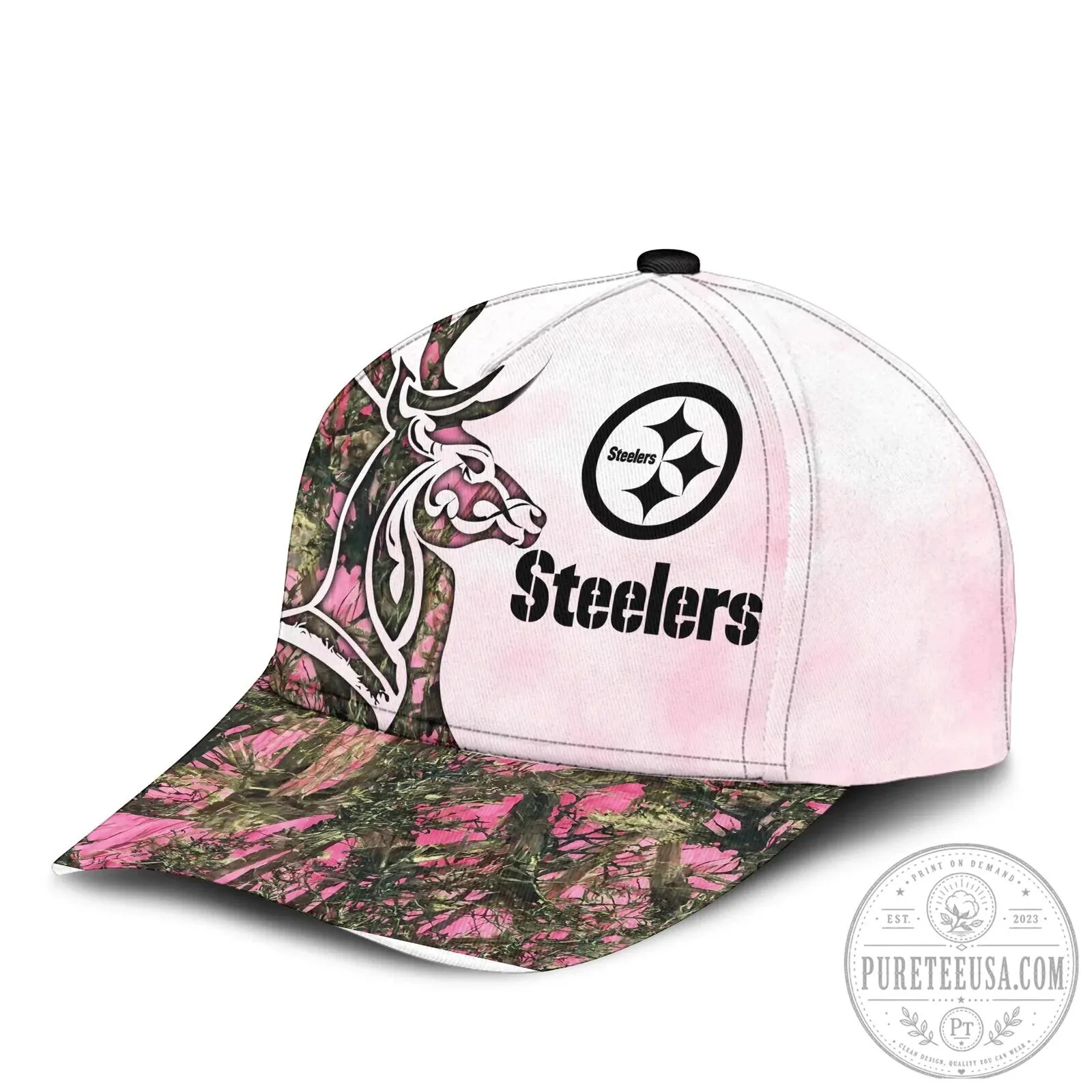 Pittsburgh Steelers Pink Camouflage Deer Hunting Cap Hat 12 Pittsburgh Steelers Pink Camouflage Deer Hunting Cap Hat