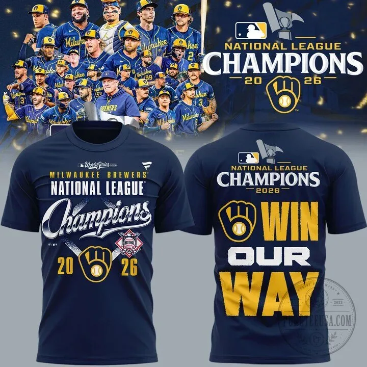 Milwaukee Brewers World Series Champions T-Shirt for 2026 National League Winners 1 Milwaukee Brewers World Series Champions T-Shirt for 2026 National League Winners