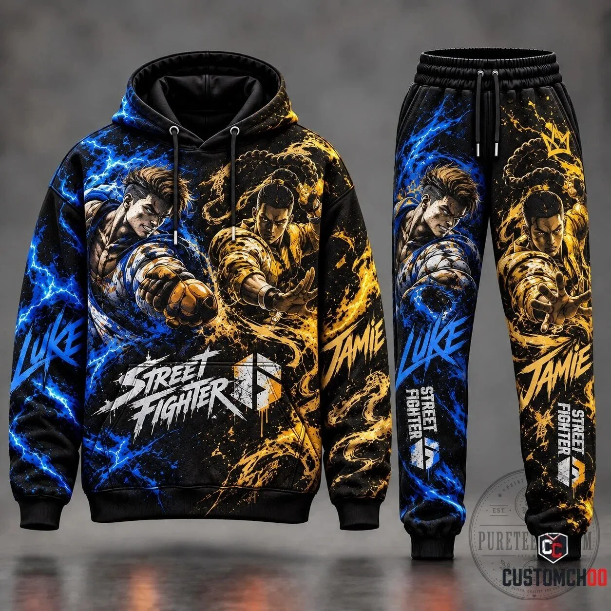 Street Fighter 6 Ryu and Ken Graphic Pullover Hoodie 14 Street Fighter 6 Ryu and Ken Graphic Pullover Hoodie