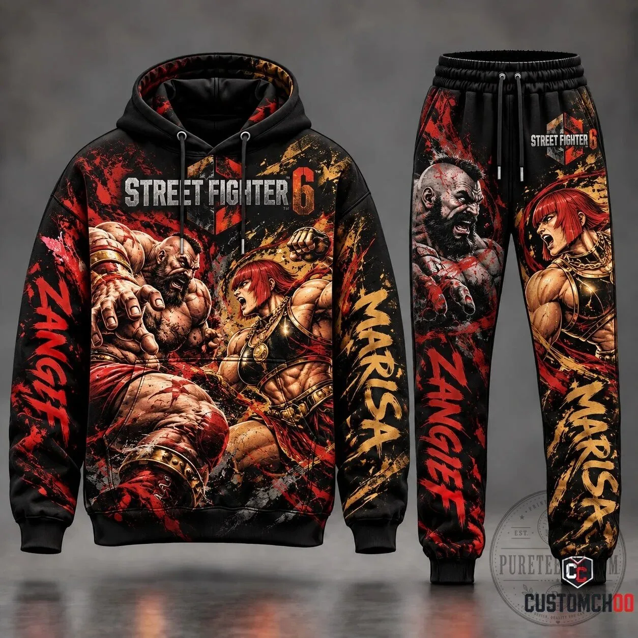Street Fighter 6 Ryu and Ken Graphic Pullover Hoodie 17 Street Fighter 6 Ryu and Ken Graphic Pullover Hoodie