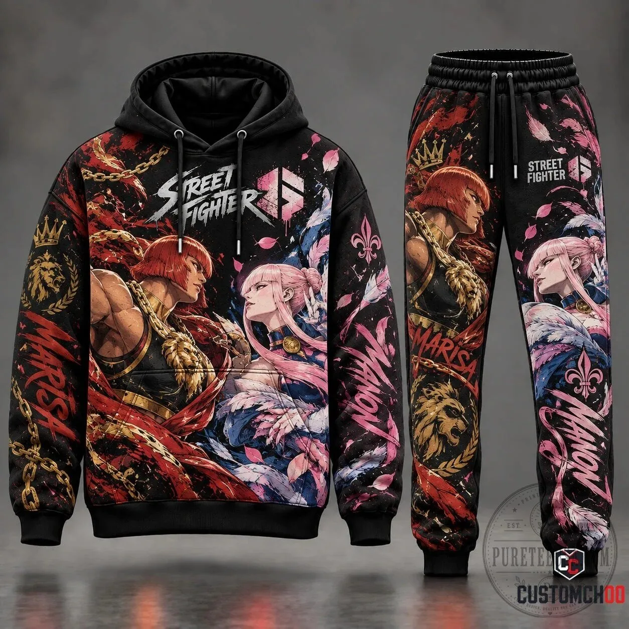 Street Fighter 6 Ryu and Ken Graphic Pullover Hoodie 18 Street Fighter 6 Ryu and Ken Graphic Pullover Hoodie