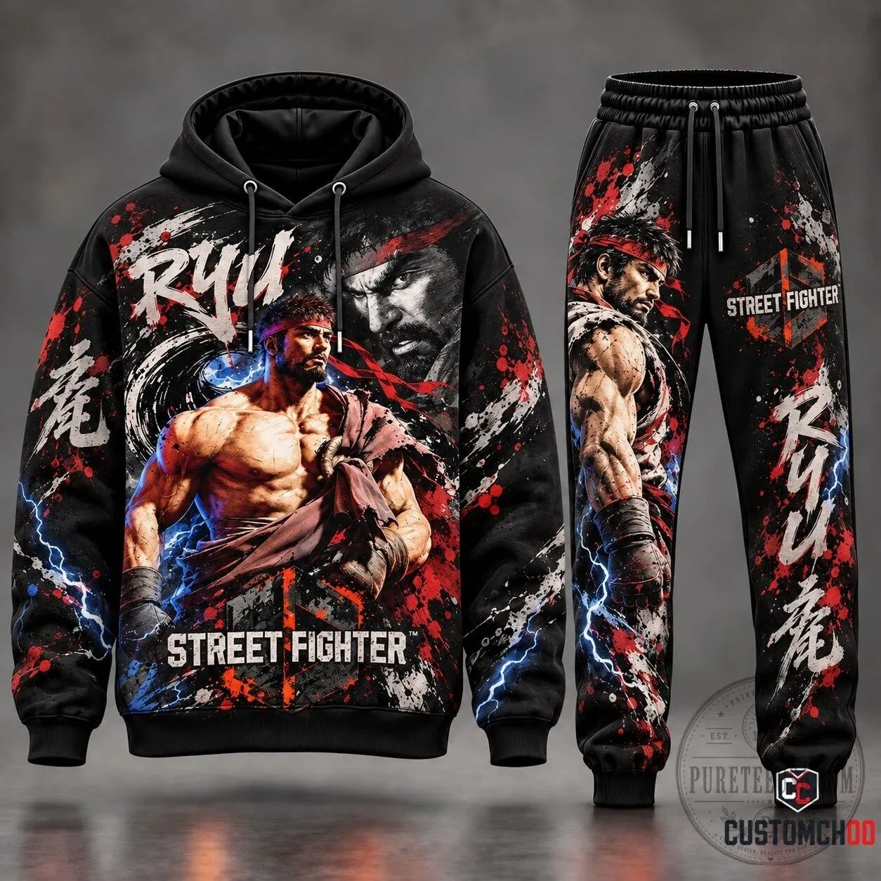 Street Fighter 6 Ryu and Ken Graphic Pullover Hoodie 19 Street Fighter 6 Ryu and Ken Graphic Pullover Hoodie